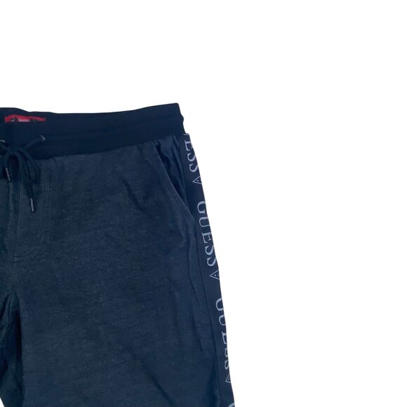 Guess Men’s Logo Tape Drawstring Shorts Black Size L Casual Athletic Loungewear - Picture 3 of 8